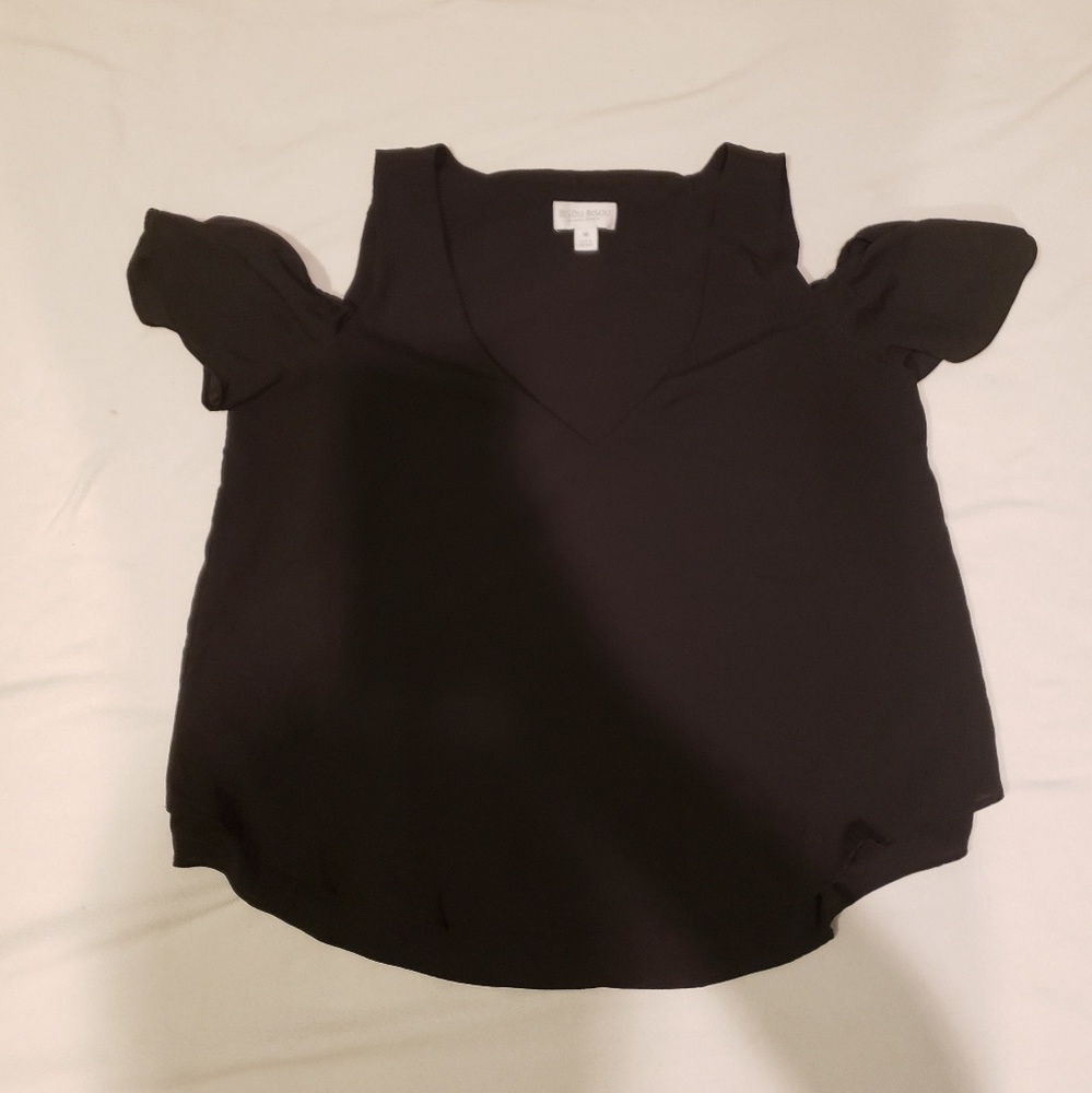 Black cold shoulder blouse
